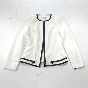 Calvin Klein White Peplum Blazer